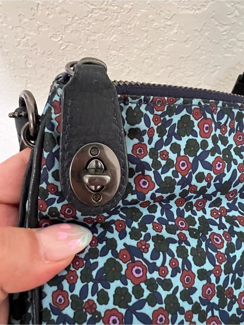 Coach Crossbody Shoulder Bag Blue Floral Pattern🩷💥 - Picture 6 of 9